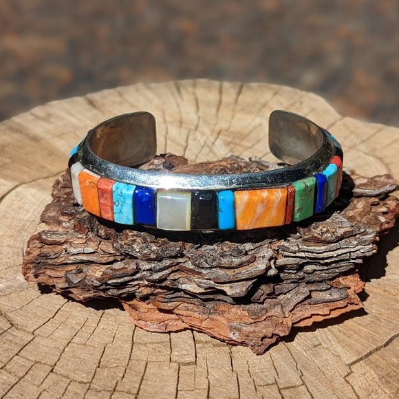 SouthWestArtisans Jewelry - Navajo Bracelet Vintage Turquoise Jewelry Native American Signed Silver ***